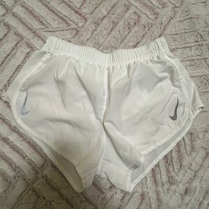 Nike Women's Dry-Fit Running Shorts in White Size Medium